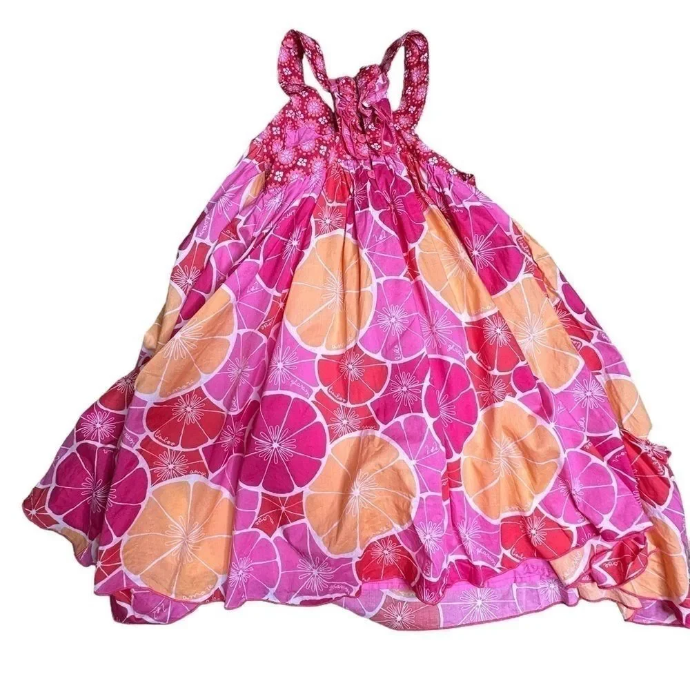 deux par deux scoop neck grapefruit dress with bows 6